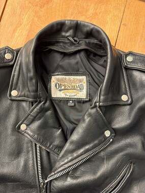Vintage 90s Open Road for Wilsons Leather Men's Double Rider Motorcycle Jacket S